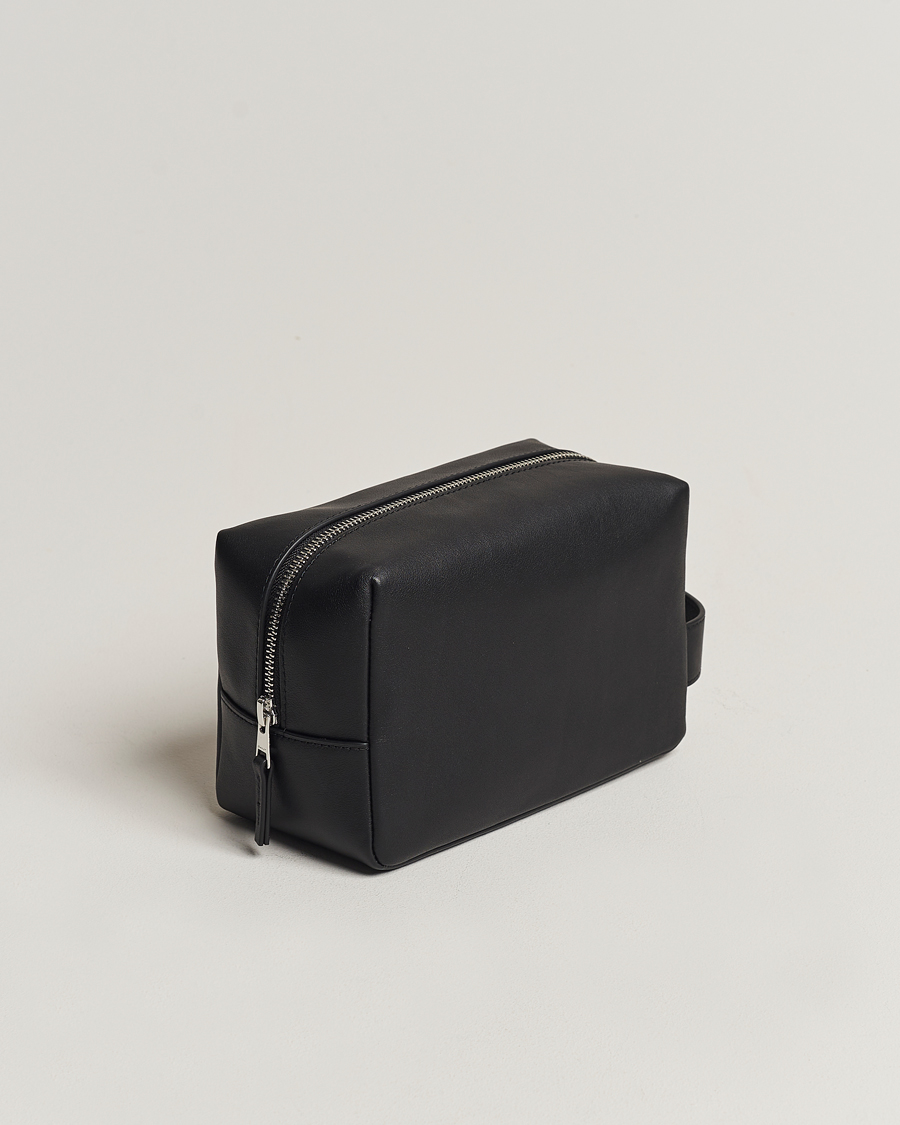 Herr | Preppy Authentic | GANT | Leather Wash Bag Black