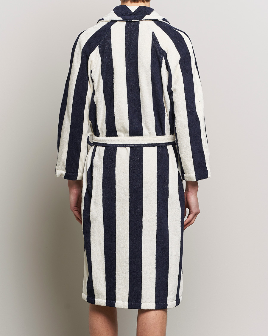 Herr | Pyjamas & Morgonrockar | GANT | Striped Robe Evening Blue/White