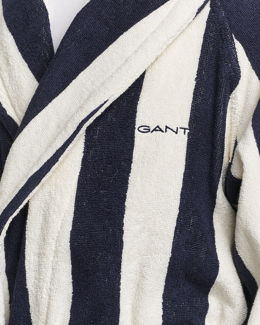 Herr | Pyjamas & Morgonrockar | GANT | Striped Robe Evening Blue/White