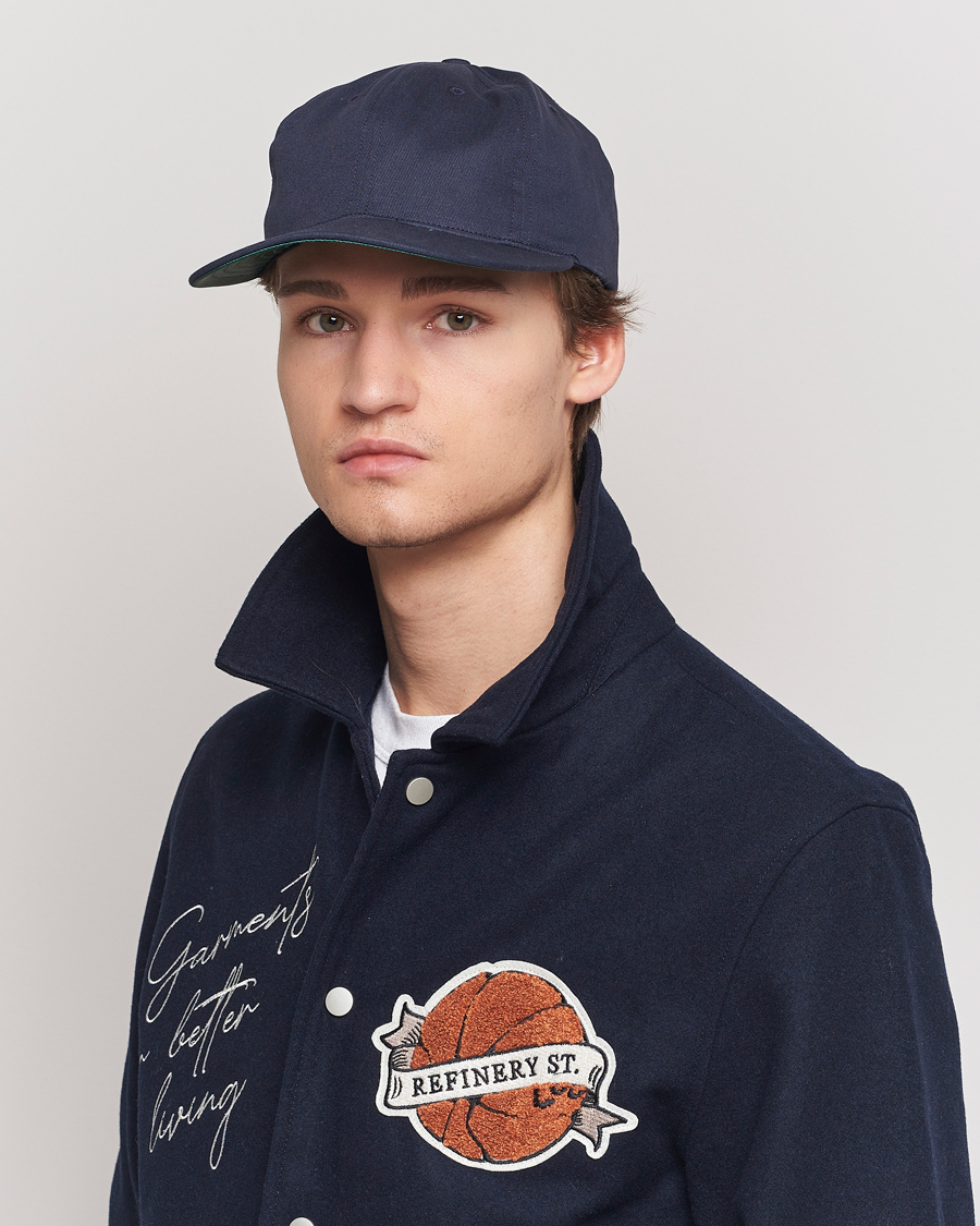 Herr | Ebbets Field Flannels Made in USA Unlettered Cotton Cap Navy | Ebbets Field Flannels | Made in USA Unlettered Cotton Cap Navy