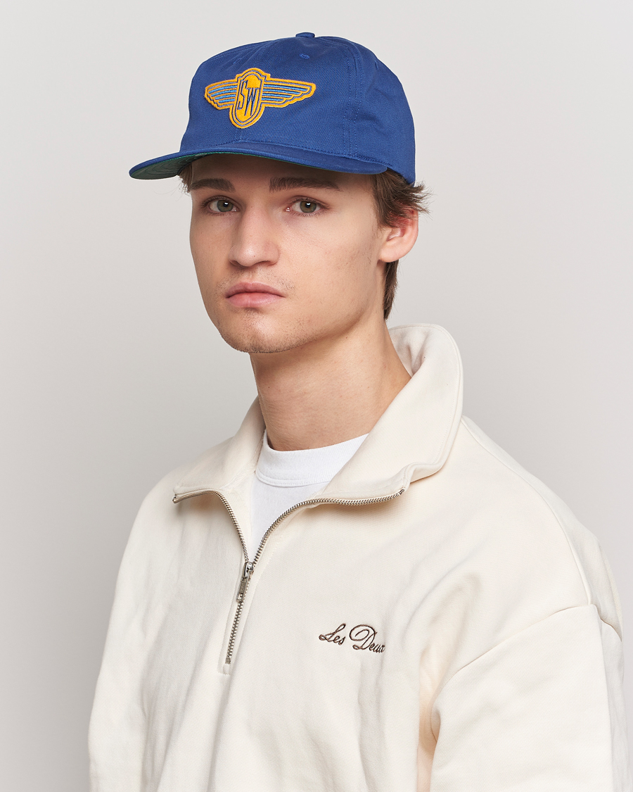 Herr | Ebbets Field Flannels Made in USA Stewart-Warner 1930 Vintage Cap Blue | Ebbets Field Flannels | Made in USA Stewart-Warner 1930 Vintage Cap Blue