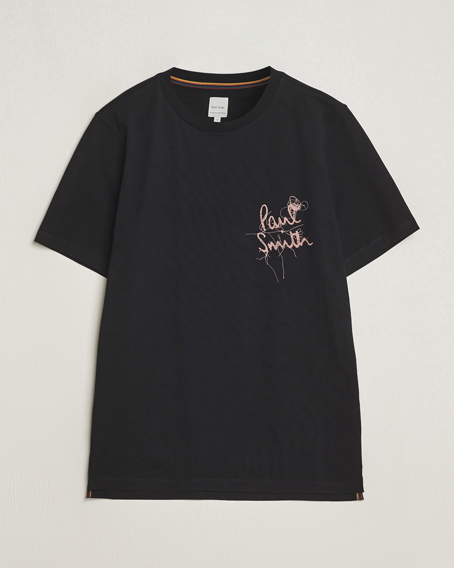 Herr | T-Shirts | Paul Smith | Organic Cotton Logo Crew Neck T-Shirt Black