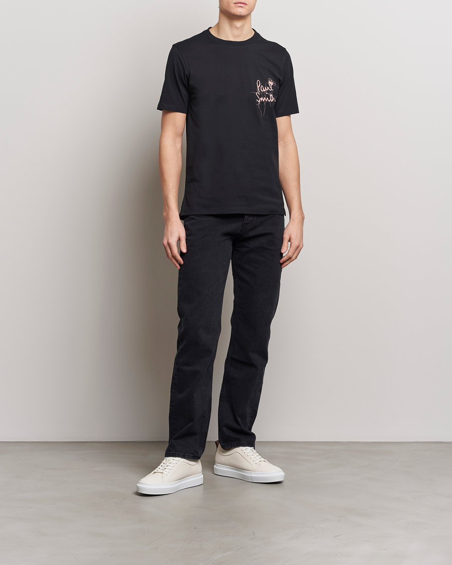 Herr | T-Shirts | Paul Smith | Organic Cotton Logo Crew Neck T-Shirt Black