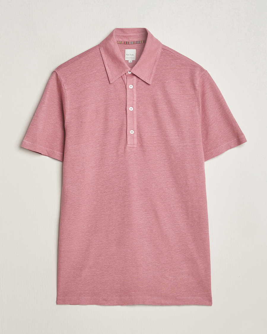 Herr | Pikéer | Paul Smith | Linen Polo Pink