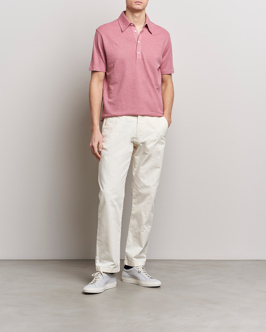 Herr | Pikéer | Paul Smith | Linen Polo Pink