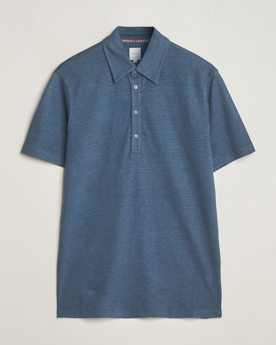 Herr | Pikéer | Paul Smith | Linen Polo Blue