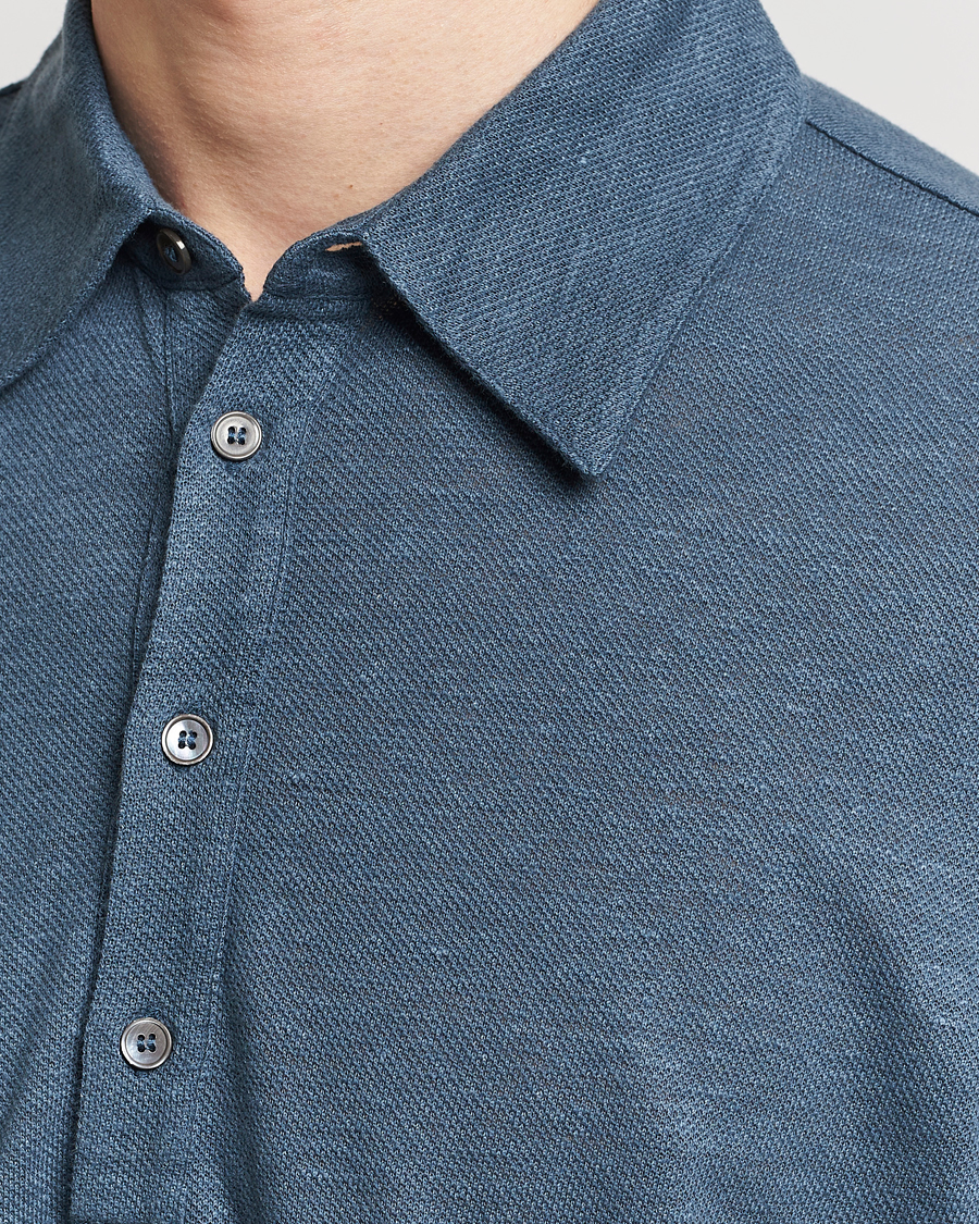 Herr | Pikéer | Paul Smith | Linen Polo Blue