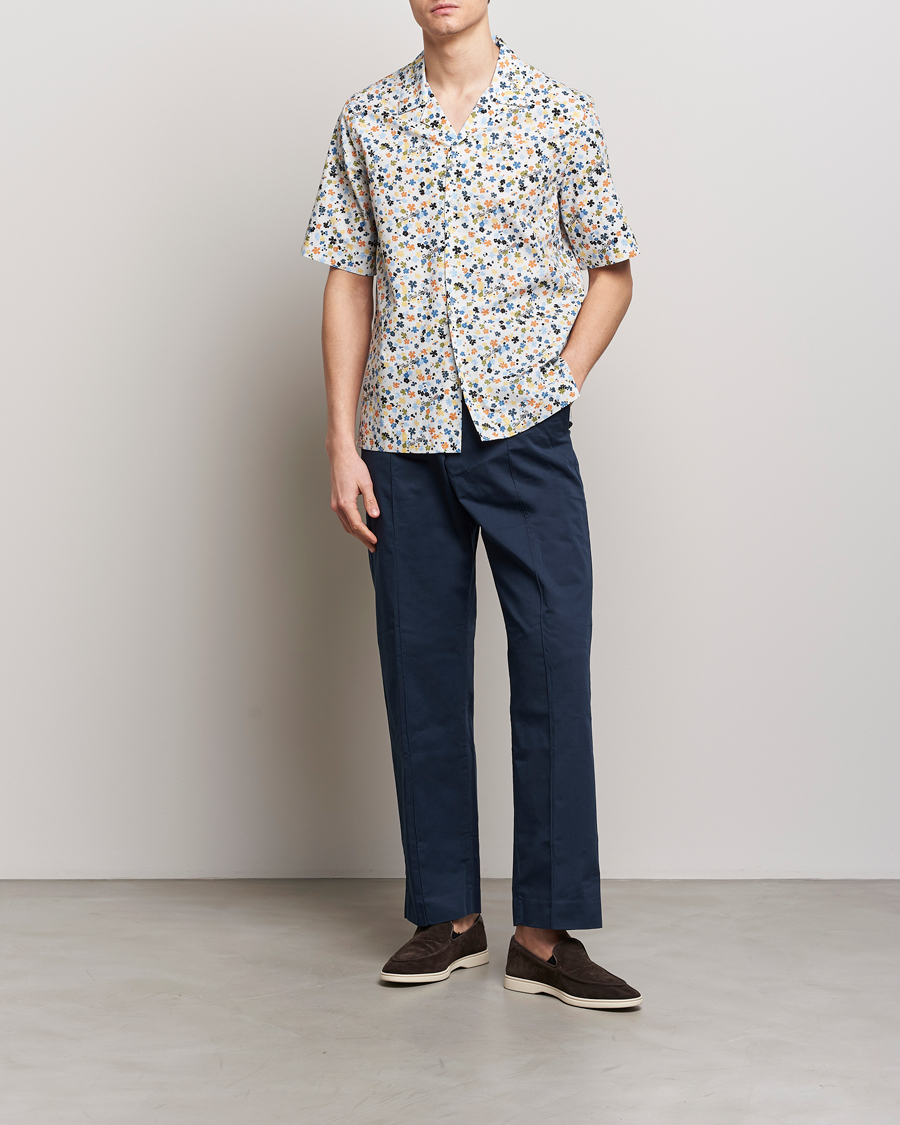 Herr | Skjortor | Paul Smith | Printed Flower Resort Short Sleeve Shirt White