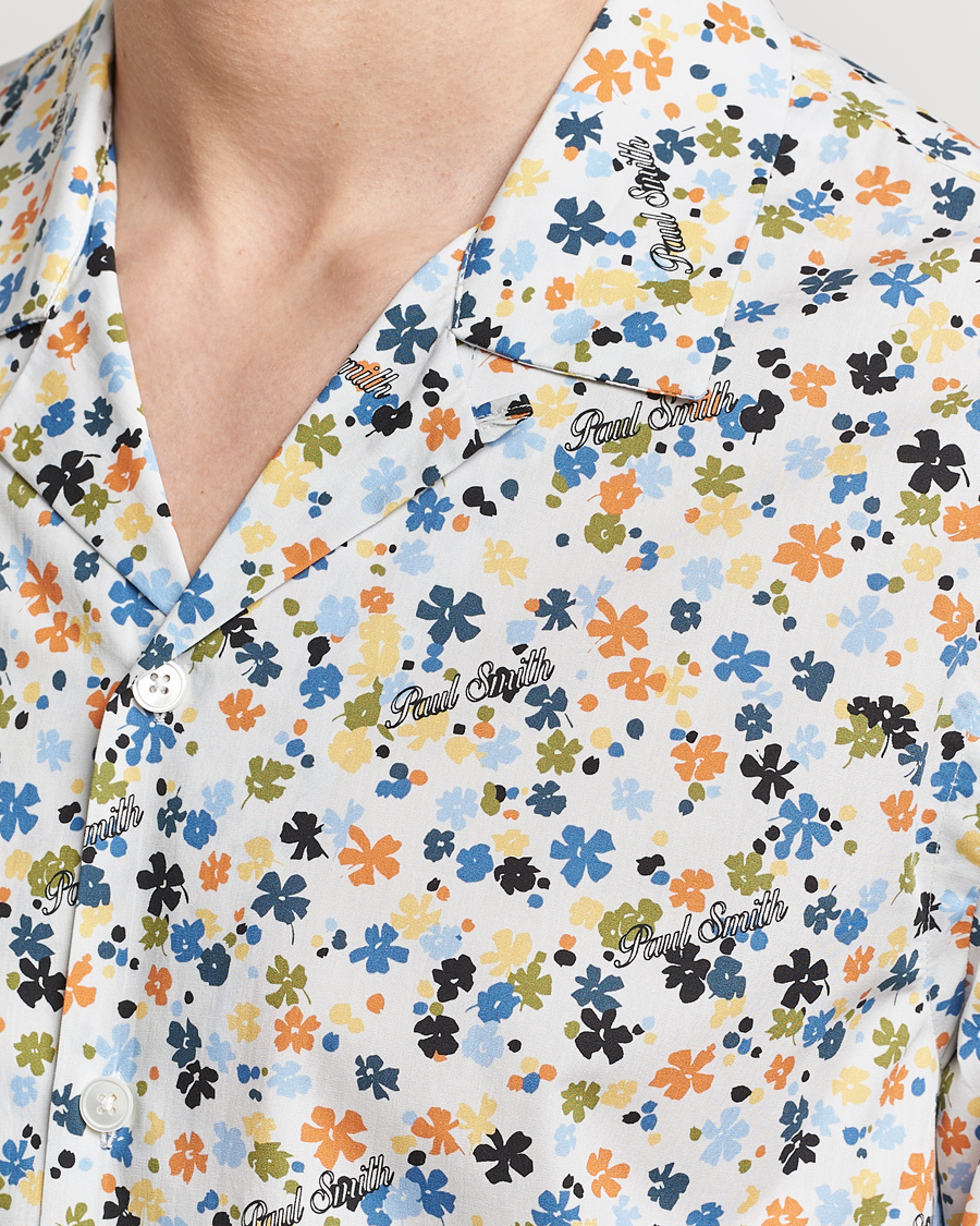 Herr | Skjortor | Paul Smith | Printed Flower Resort Short Sleeve Shirt White