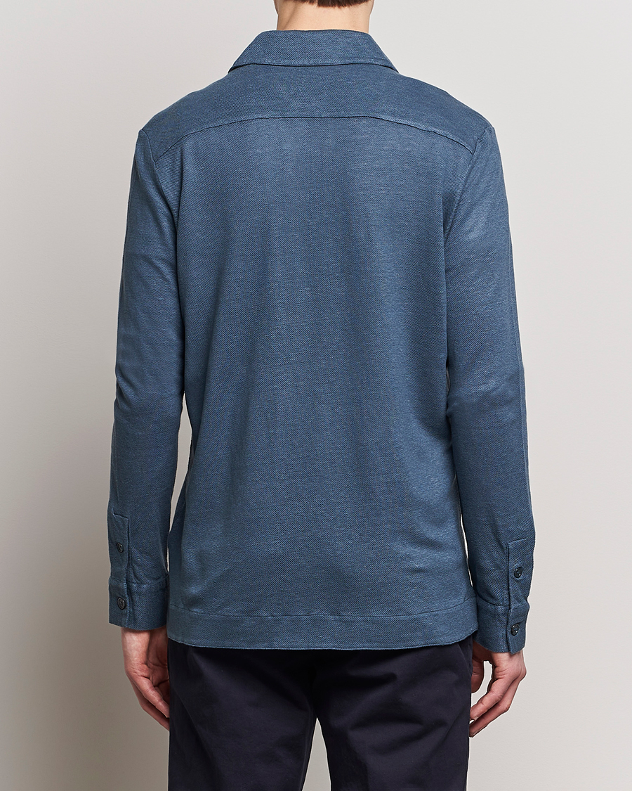 Herr | Skjortor | Paul Smith | Linen Jersey Shirt Blue