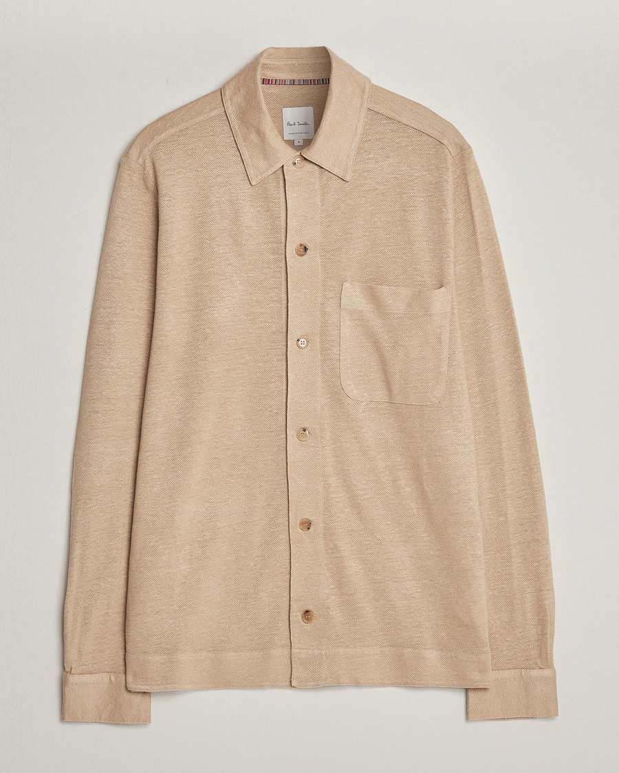 Herr | Skjortor | Paul Smith | Linen Jersey Shirt Beige