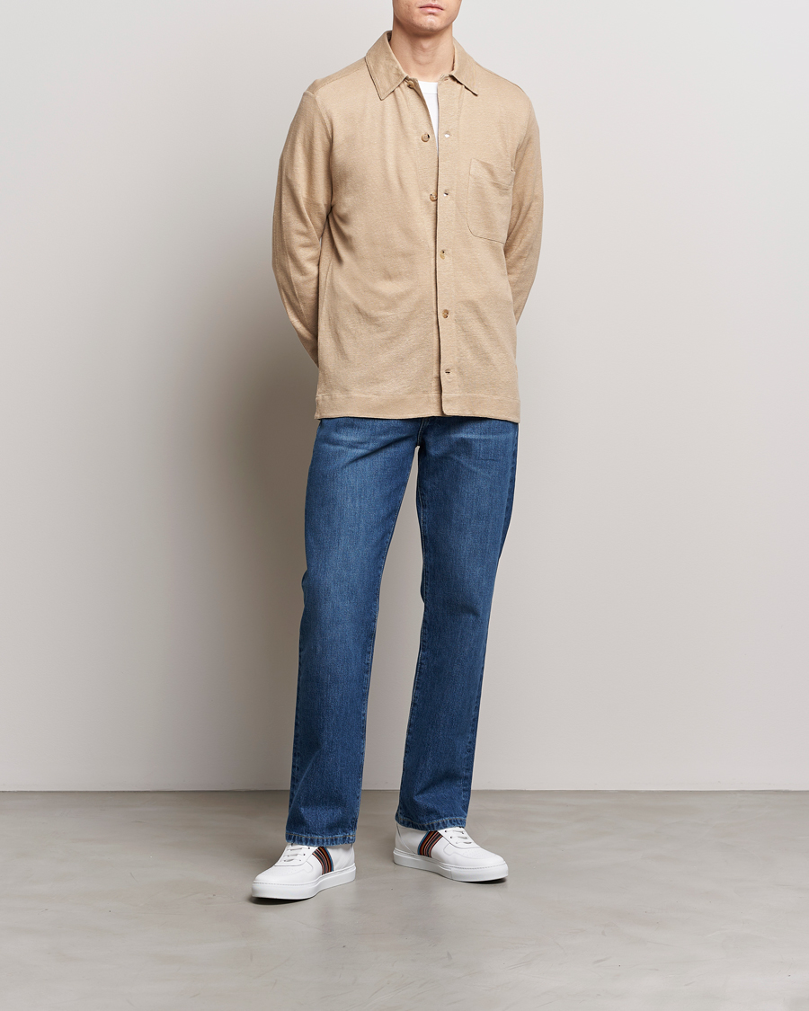 Herr | Skjortor | Paul Smith | Linen Jersey Shirt Beige