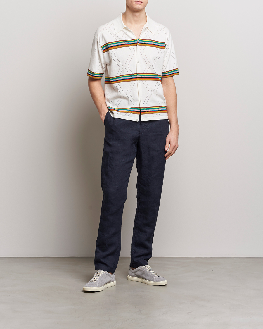 Herr | Skjortor | Paul Smith | Cotton Knitted Short Sleeve Shirt White