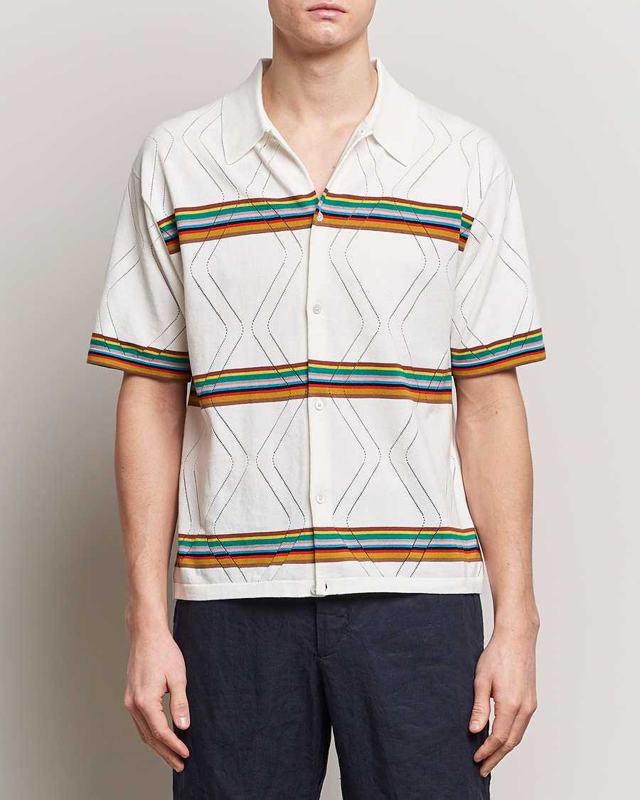 Herr | Skjortor | Paul Smith | Cotton Knitted Short Sleeve Shirt White