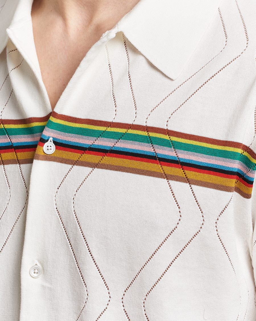 Herr | Skjortor | Paul Smith | Cotton Knitted Short Sleeve Shirt White