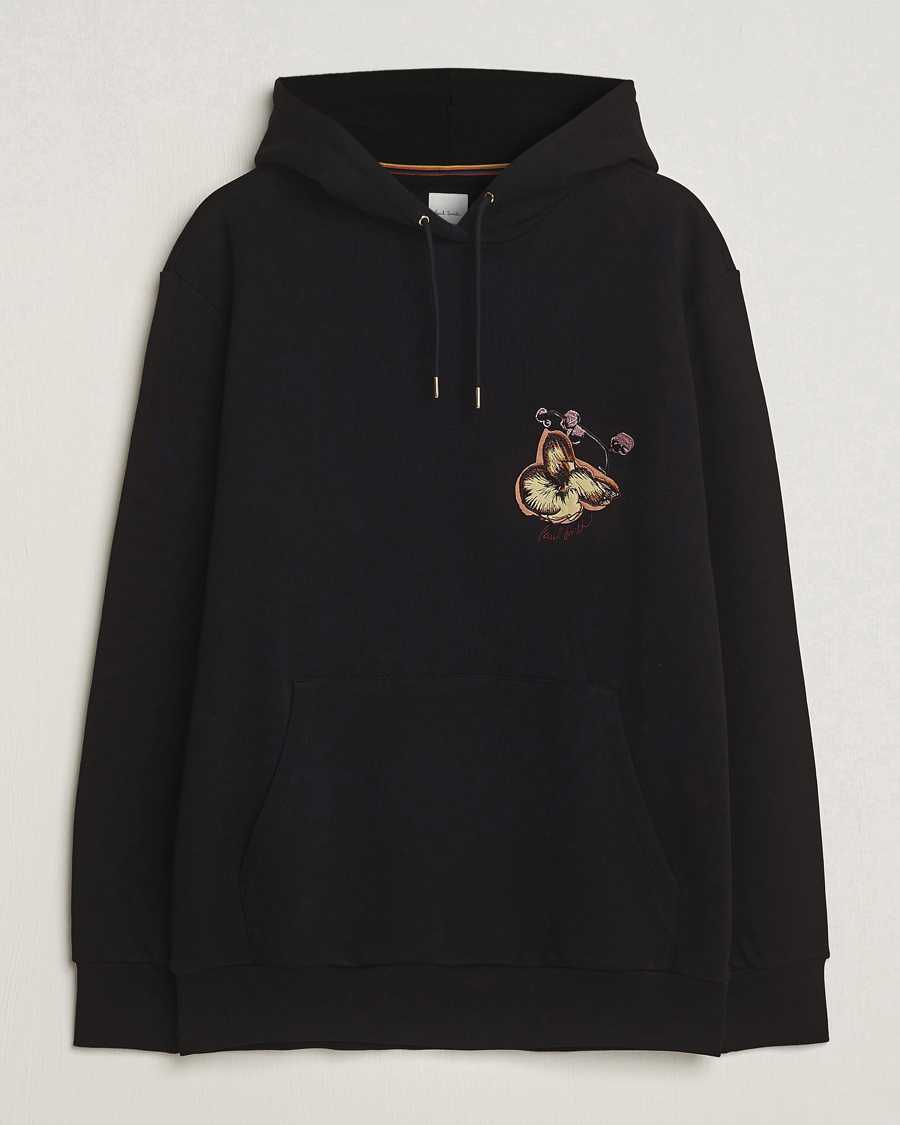 Herr | Tröjor | Paul Smith | Printed Orchid Hoodie Black