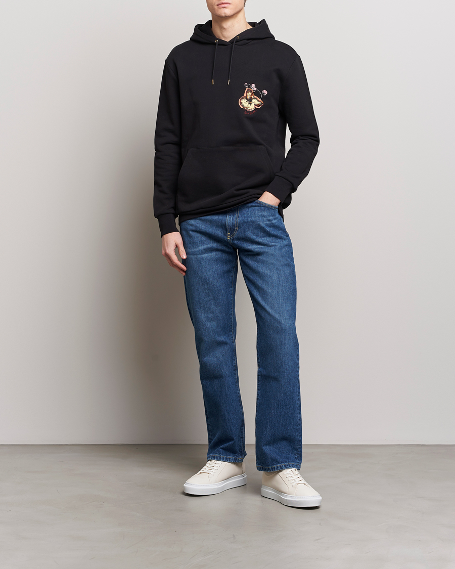 Herr | Tröjor | Paul Smith | Printed Orchid Hoodie Black