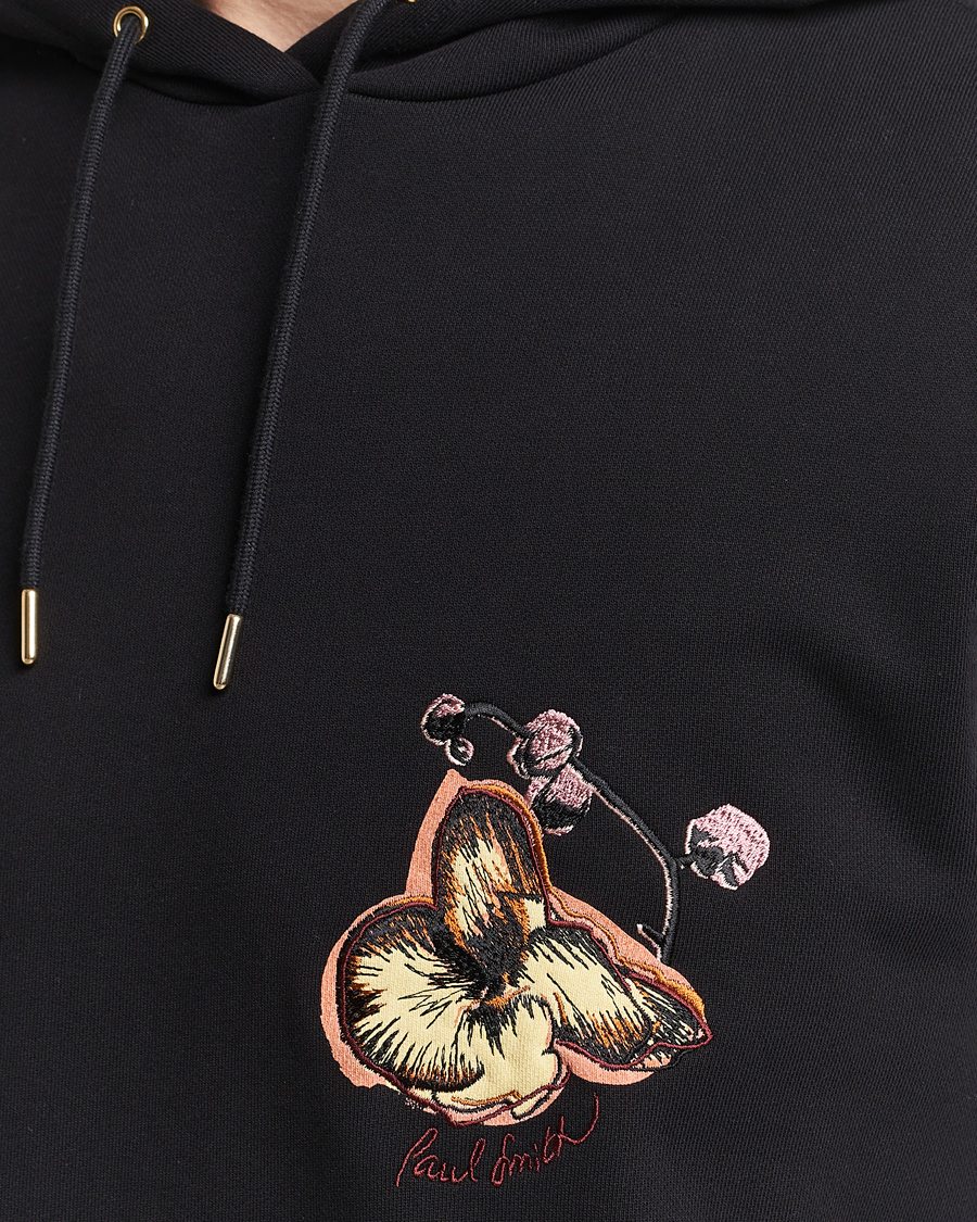 Herr | Tröjor | Paul Smith | Printed Orchid Hoodie Black