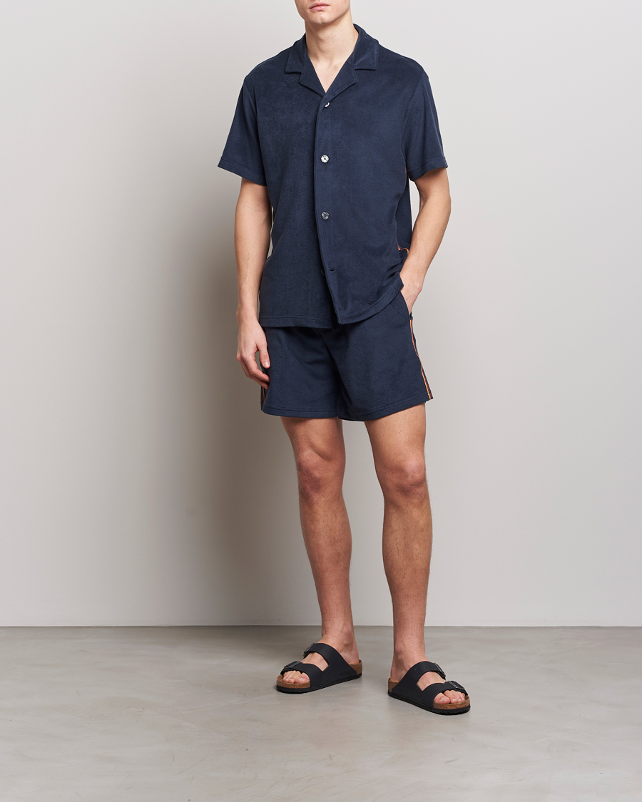 Herr | Shorts | Paul Smith | Stripe Towelling Shorts Navy