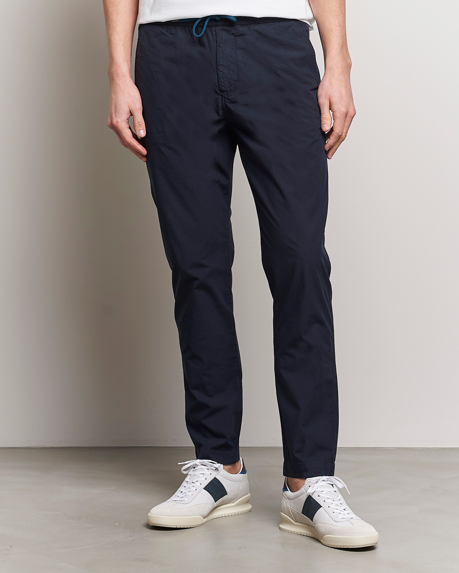 Herr | Byxor | PS Paul Smith | Cotton Drawstring Trousers Navy