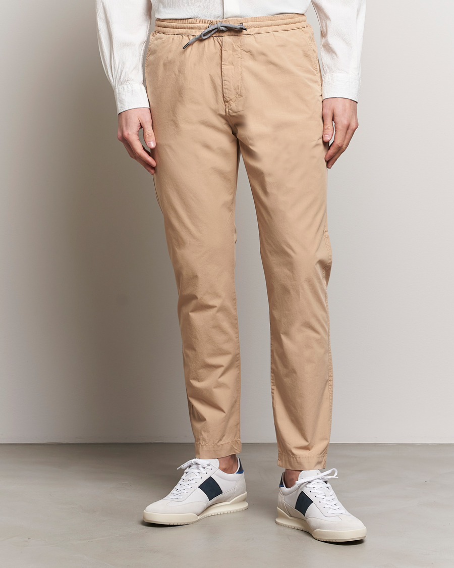 Herr | Byxor | PS Paul Smith | Cotton Drawstring Trousers Beige