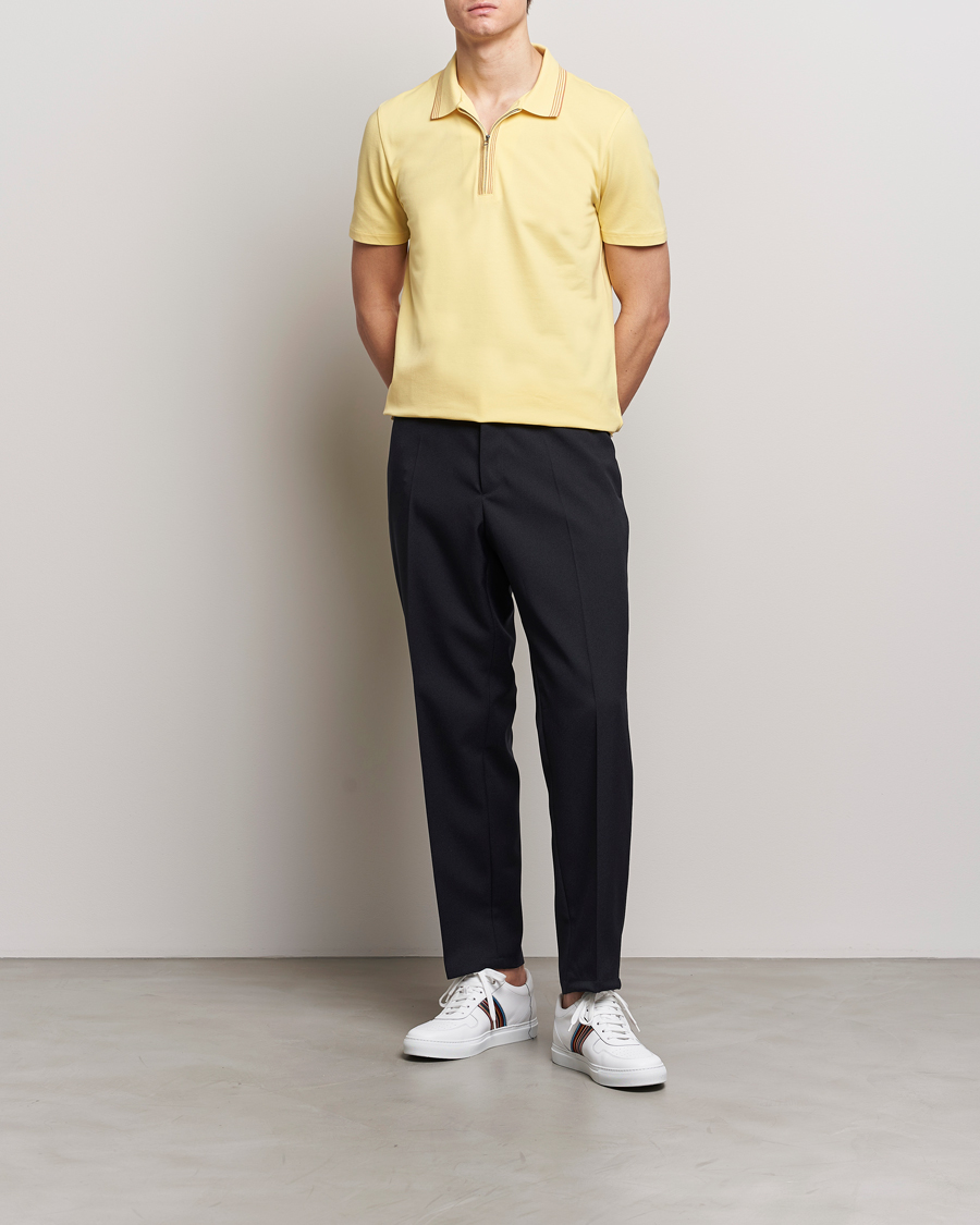 Herr | Pikéer | PS Paul Smith | Regular Fit Half Zip Polo Yellow