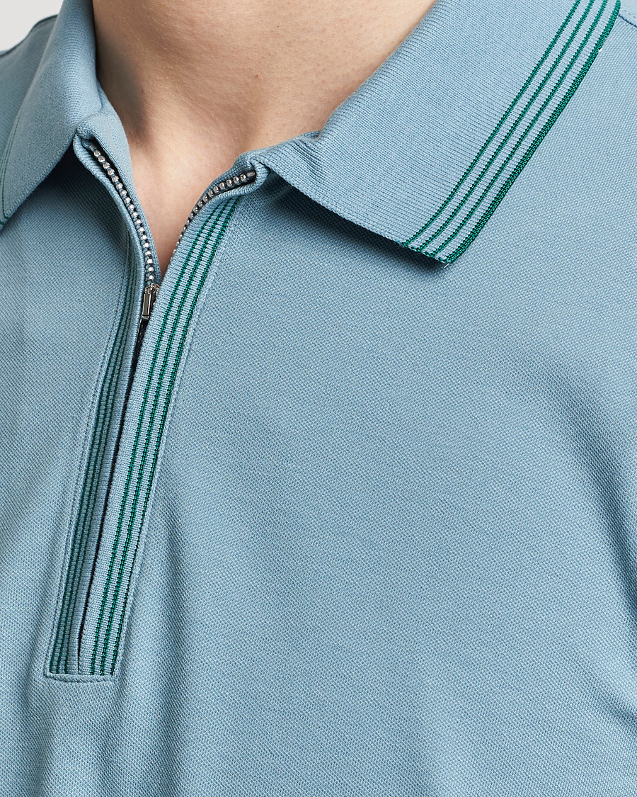 Herr | Pikéer | PS Paul Smith | Regular Fit Half Zip Polo Blue