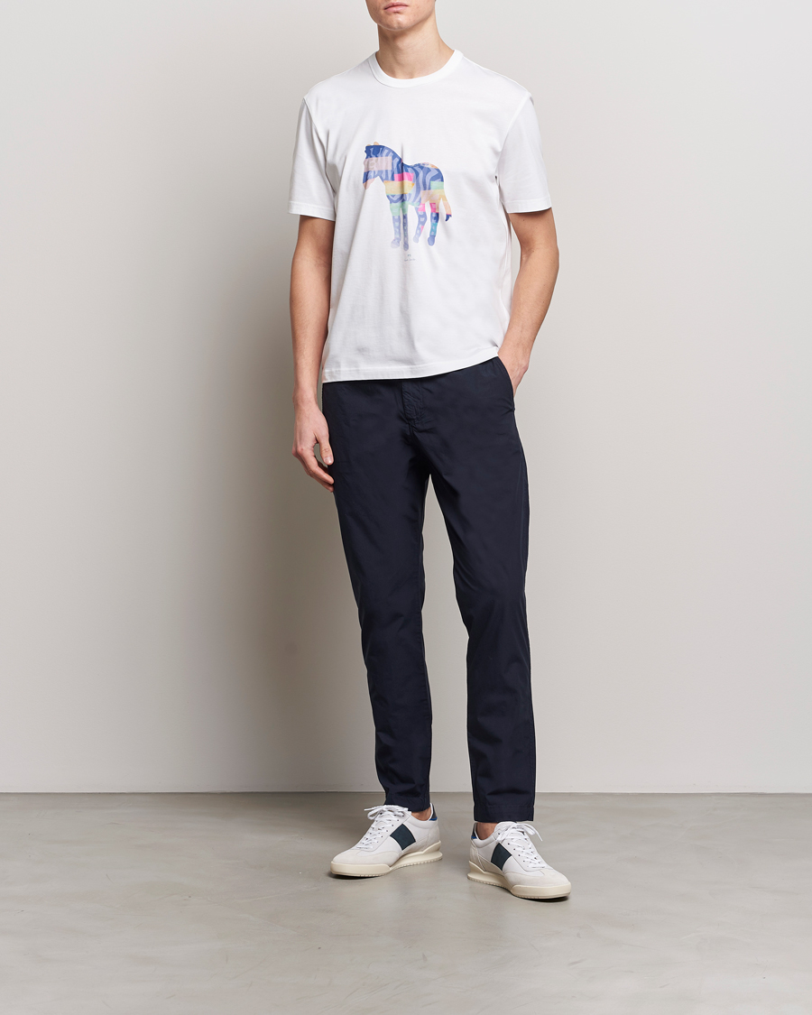 Herr | T-Shirts | PS Paul Smith | Organic Cotton Zebra Crew Neck T-Shirt White