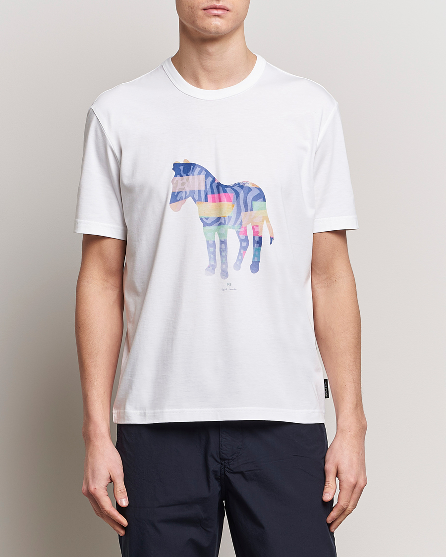 Herr | Kläder | PS Paul Smith | Organic Cotton Zebra Crew Neck T-Shirt White