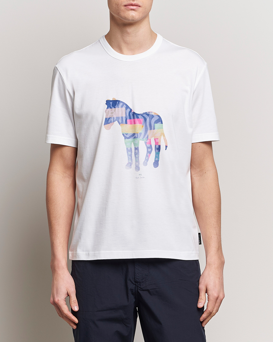 Herr | Avdelningar | PS Paul Smith | Organic Cotton Zebra Crew Neck T-Shirt White