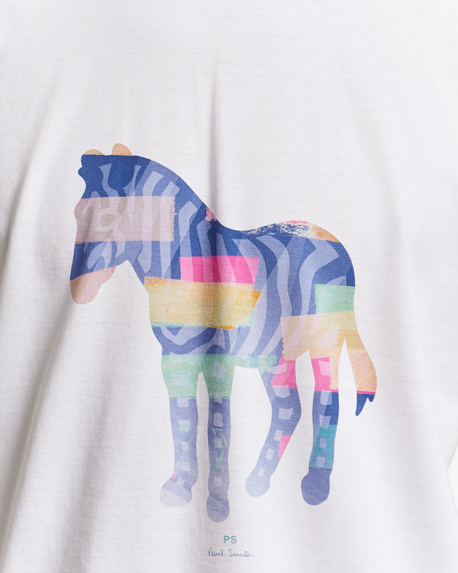 Herr | T-Shirts | PS Paul Smith | Organic Cotton Zebra Crew Neck T-Shirt White