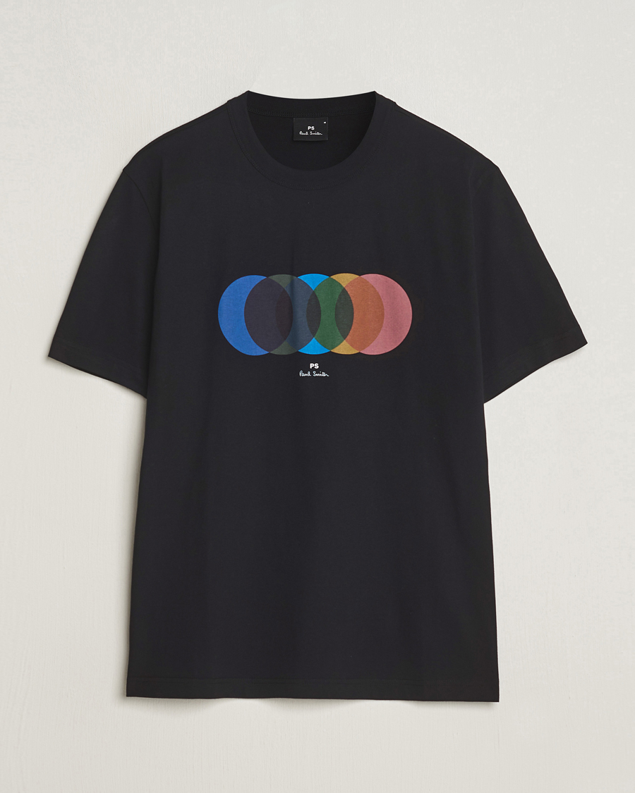 Herr | T-Shirts | PS Paul Smith | Organic Cotton Circles Crew Neck T-Shirt Black
