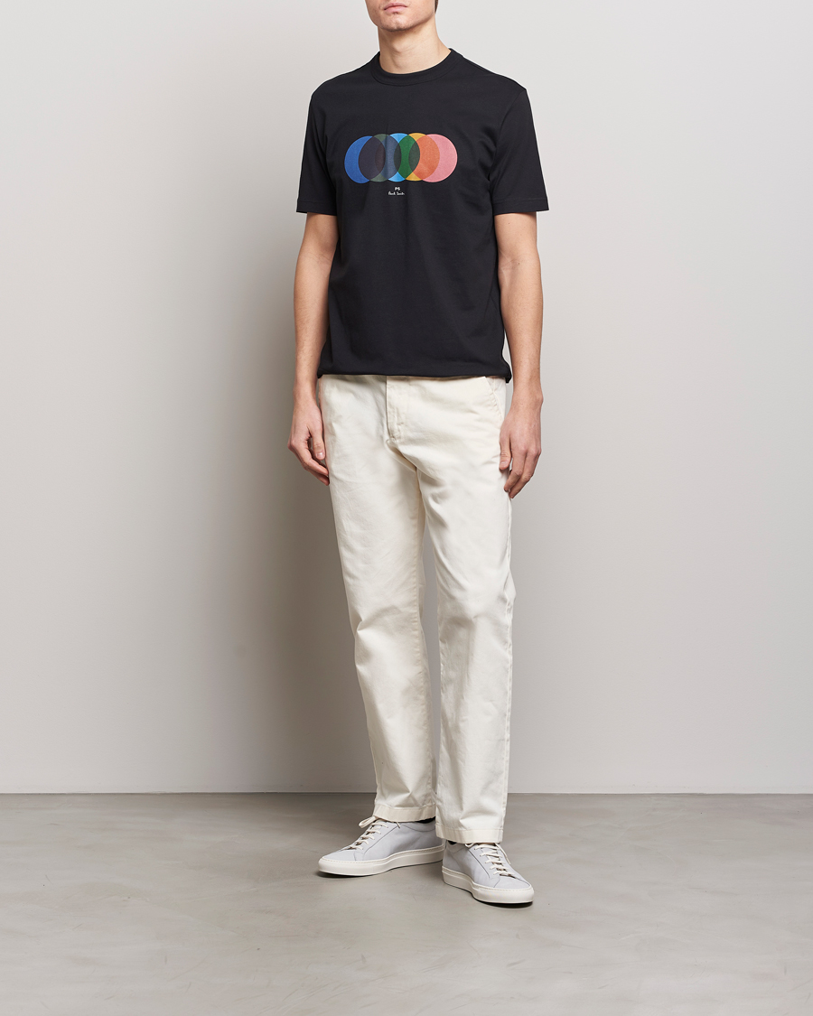 Herr | T-Shirts | PS Paul Smith | Organic Cotton Circles Crew Neck T-Shirt Black
