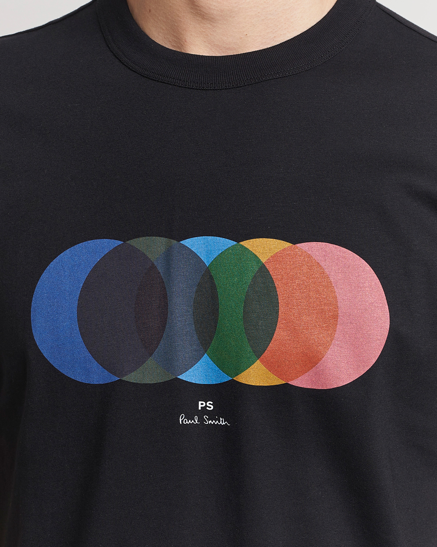 Herr | T-Shirts | PS Paul Smith | Organic Cotton Circles Crew Neck T-Shirt Black
