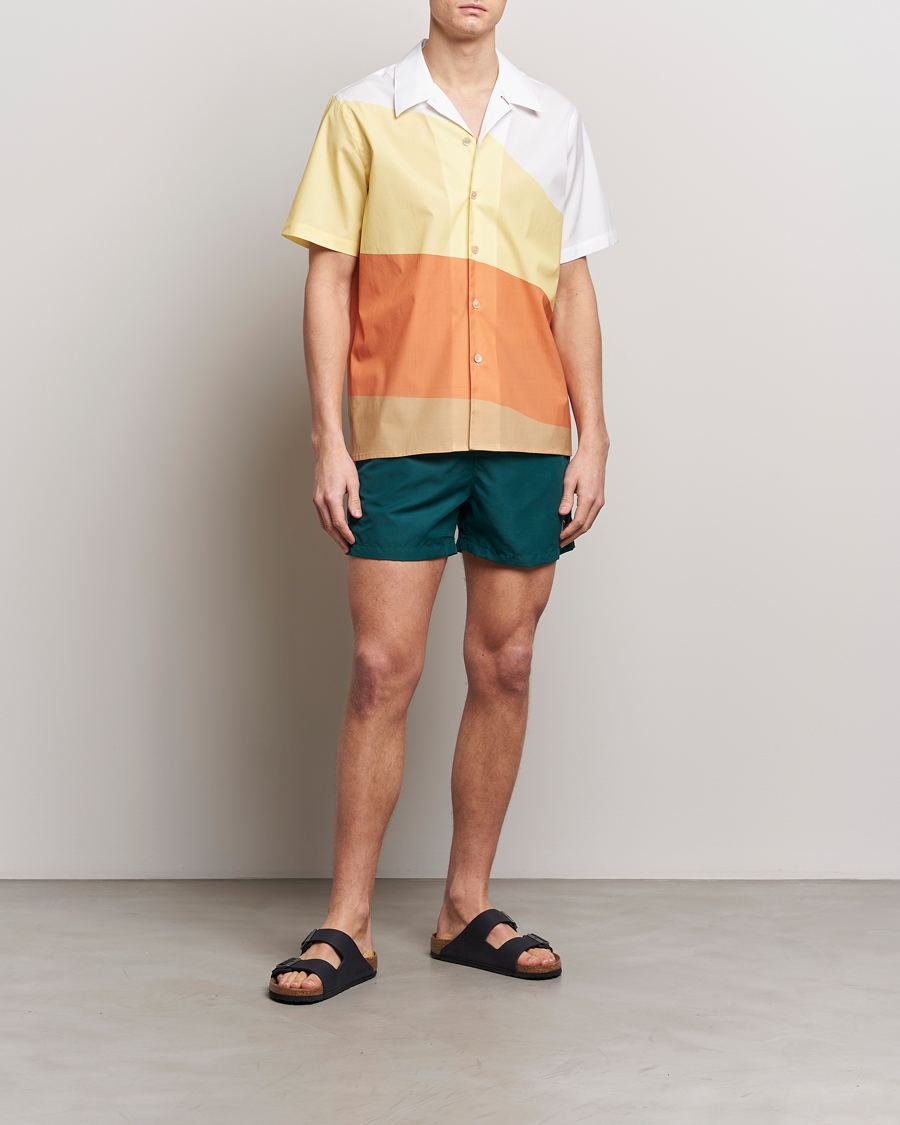Herr | Skjortor | PS Paul Smith | Blocksstriped Resort Short Sleeve Shirt Multi