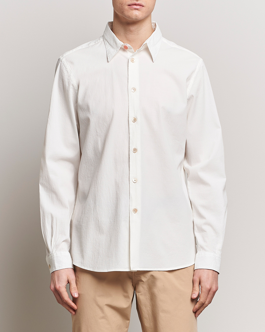 Herr | Avdelningar | PS Paul Smith | Regular Fit Seersucker Shirt White