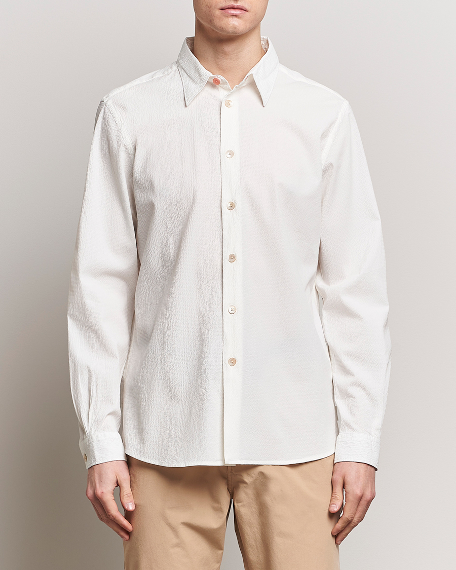 Herr | Best of British | PS Paul Smith | Regular Fit Seersucker Shirt White