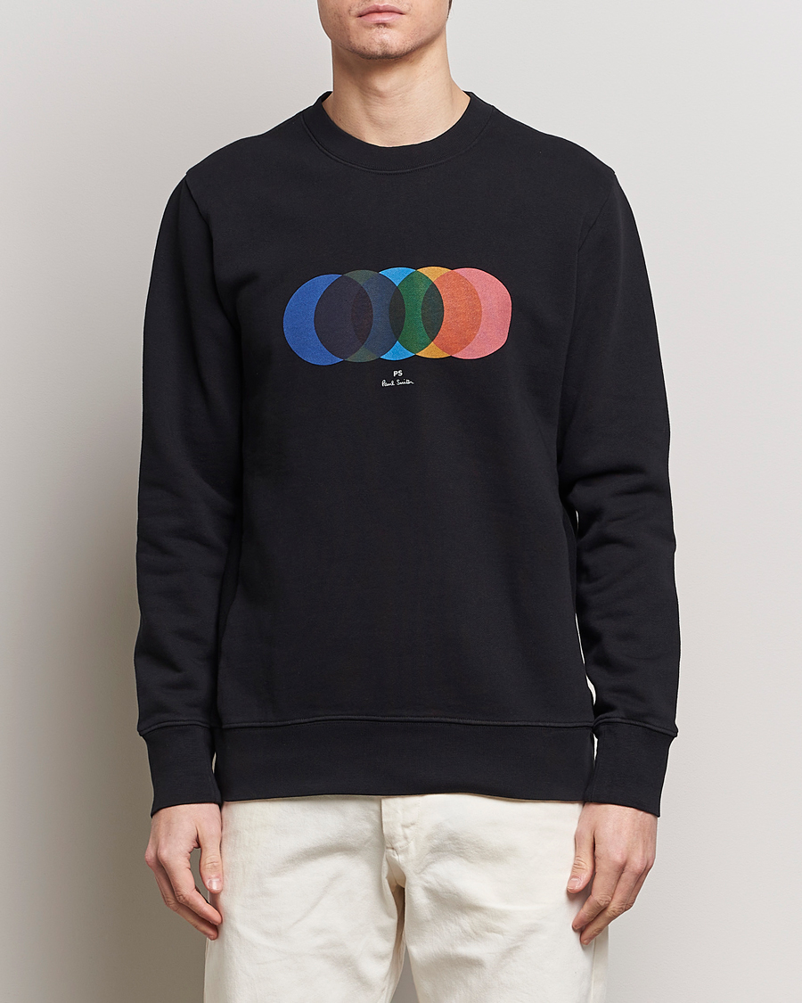 Herr | Paul Smith | PS Paul Smith | Circles Crew Neck Sweatshirt Black