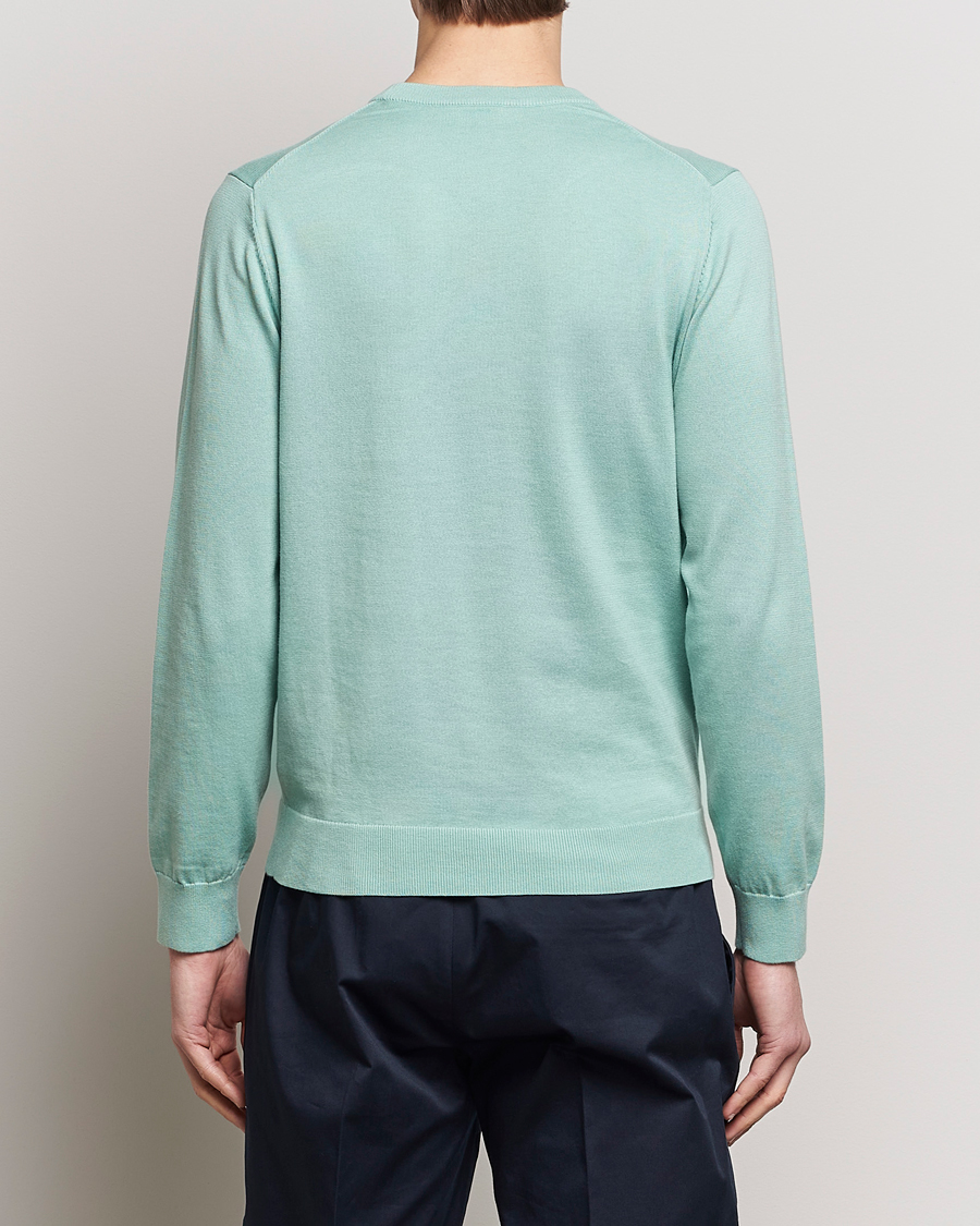 Herr | Tröjor | PS Paul Smith | Zebra Cotton Knitted Sweater Mint Green