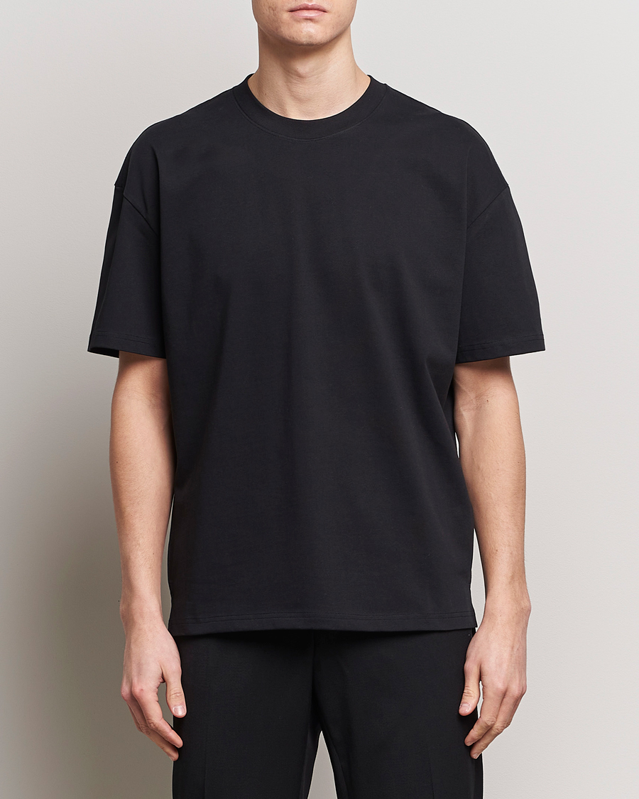 Herr | Kläder | Bread & Boxers | Textured Heavy Crew Neck T-Shirt Black