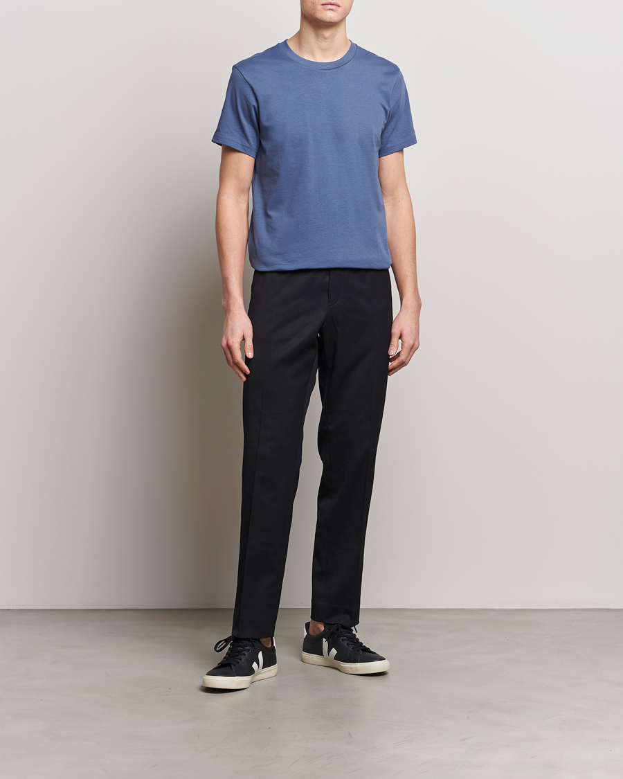 Herr | T-Shirts | Bread & Boxers | Crew Neck Regular T-Shirt Denim Blue