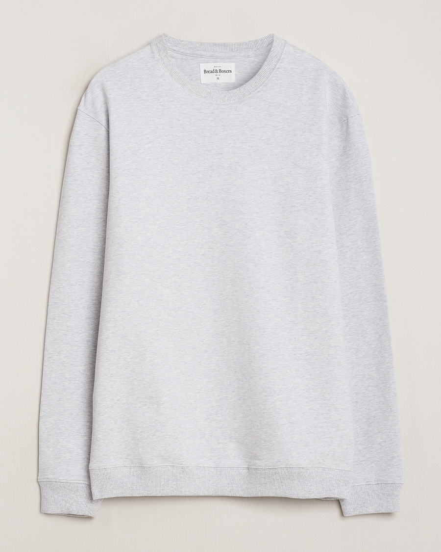 Herr | Tröjor | Bread & Boxers | Loungewear Crew Neck Sweatshirt Light Grey Melange
