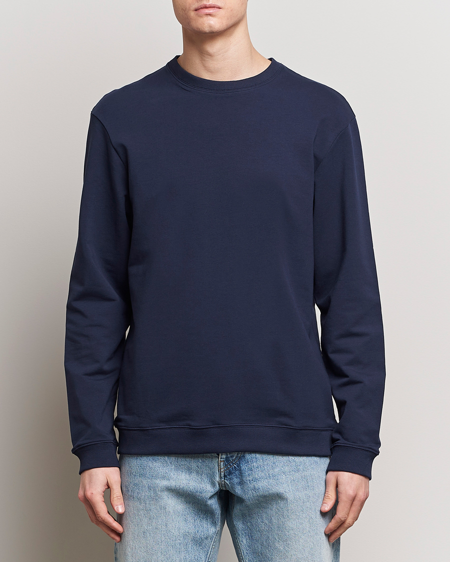 Herr | Tröjor | Bread & Boxers | Loungewear Crew Neck Sweatshirt Navy Blue