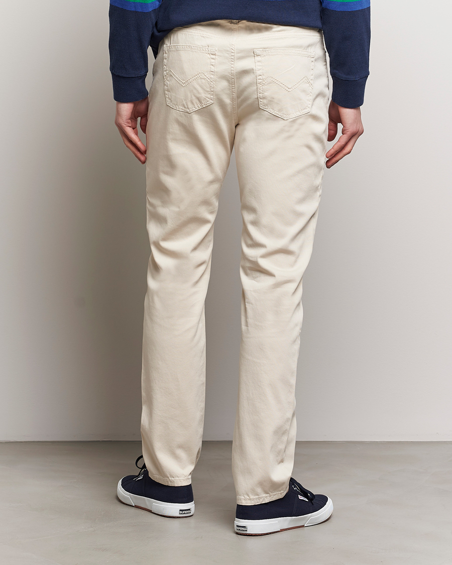 Herr | Byxor | Morris | James Structured 5-Pocket Trousers Off White