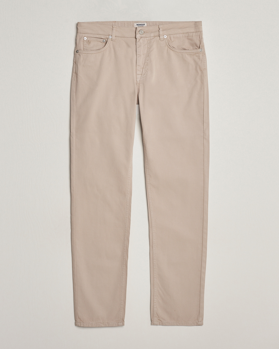 Herr | Byxor | Morris | James Structured 5-Pocket Trousers Khaki