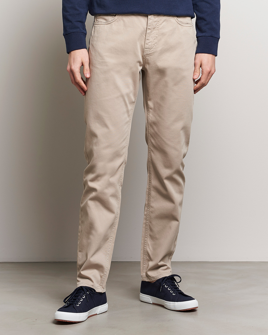 Herre | 5-lommersbukser | Morris | James Structured 5-Pocket Trousers Khaki