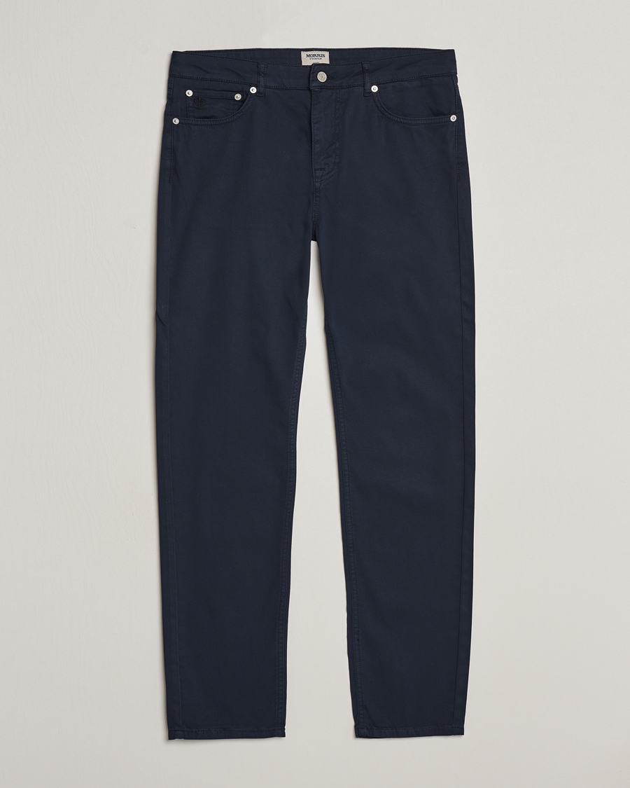 Herr | Byxor | Morris | James Structured 5-Pocket Trousers Blue