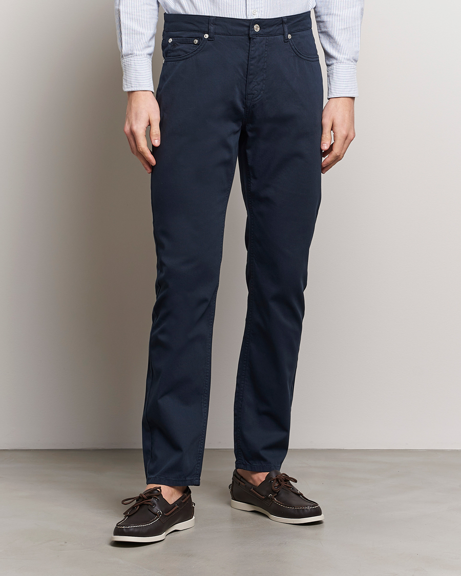 Herr | 5-ficksbyxor | Morris | James Structured 5-Pocket Trousers Blue