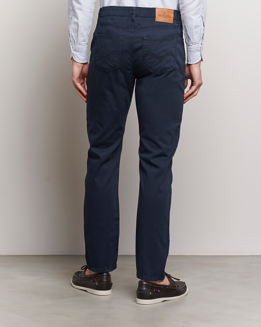Herr | Byxor | Morris | James Structured 5-Pocket Trousers Blue