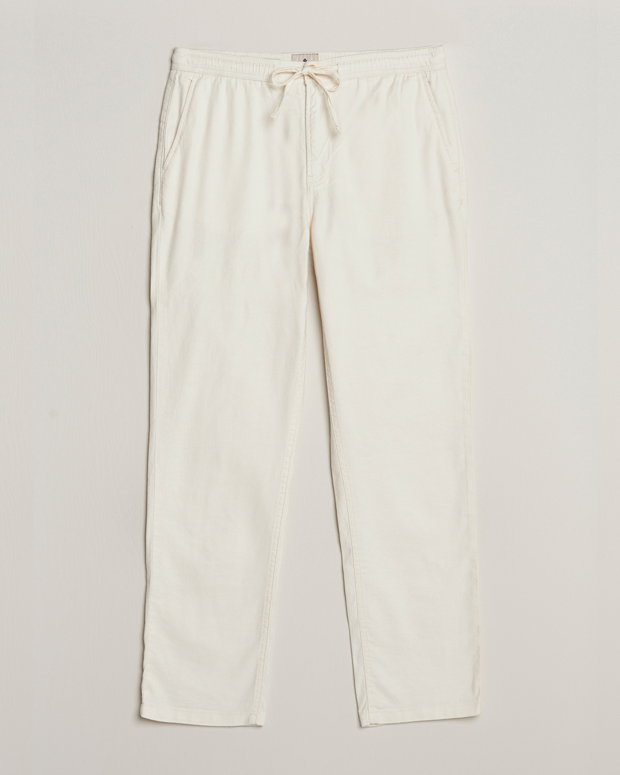 Herr | Byxor | Morris | Fenix Linen Slacks Off White